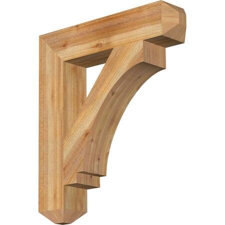 Ekena Millwork Imperial Craftsman Rough Sawn Bracket, Western Red Cedar, 6"W x 30"D x 34"H BKT06X30X34IMP04RWR